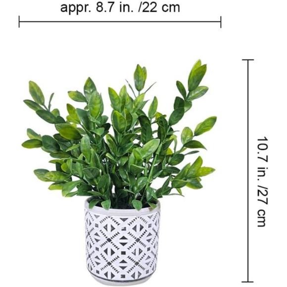 Set of 2 Artificial Potted Plants Potted Eucalyptus Plant Artificial Grass - Picture 6 of 7